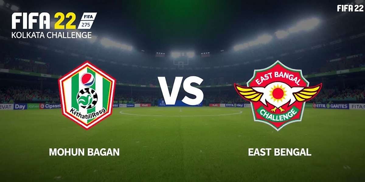 FIFA 22: Kolkata Football Challenge gameplay showing Mohun Bagan vs East Bengal match with FIFA 22: Kolkata Football Challenge watermark